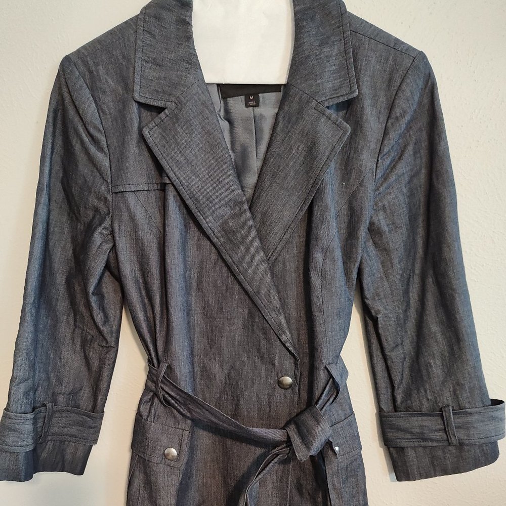 Dark Chambray Belted Jacket Size M